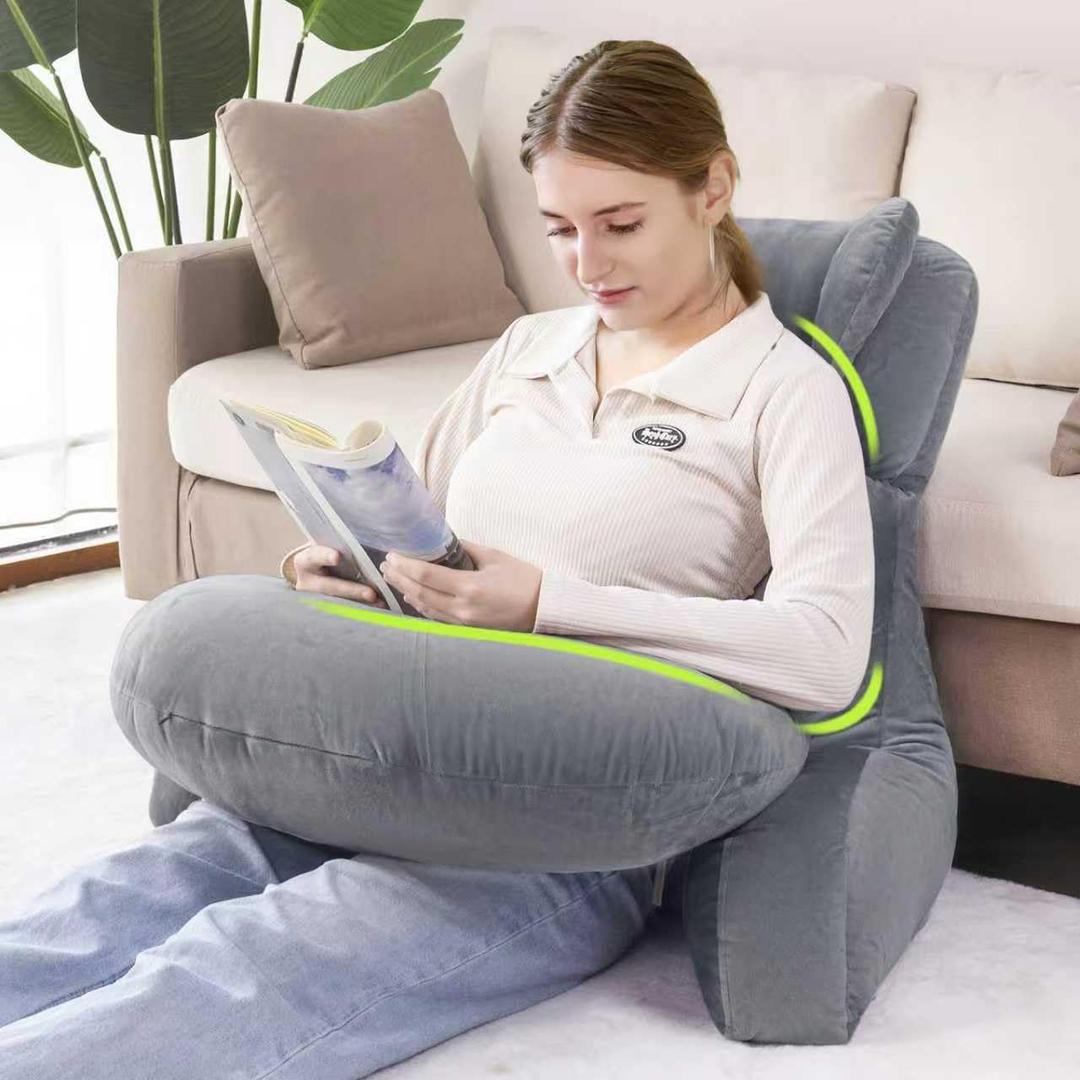 Reading Pillow & Lap Pillow for Gaming, Back Cushion for Bed Sitting Up, Backrest Pillow for Sitting in Bed, Couch or Floor