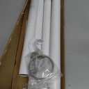 Closet Rods for Hanging Clothes, 17 to 69 Inch Heavy Duty Stepless Adjustable Closet Hanging Rod, 1.3 Inch Diameter Metal Closet Rod for Wardrobes Laundry Bedroom RV, White