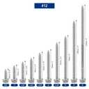 #12 x 2 Hex Flange Head Wood Screws, 410 Stainless Steel Self Tapping Screws, Hex Bit Included (50-Pack)