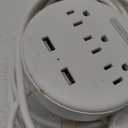 NTONPOWER 2 Prong Power Strip, 9.8ft Extension Cord with Polarized Plug, 3 Prong to 2 Prong Outlet Adapter, 3 Outlets 2 USB Charging Ports, Wall Mountable, Ideal for Old House Non-Grounded Outlets