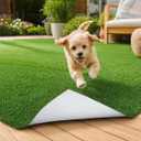 Artificial Grass 7x15 Ft, Fake Grass Turf with Non-Slip TPR Rubber Backing, Indoor Outdoor Grass Mat for Balcony, Patio, Pets, Portable Low Maintenance Lawn Carpet