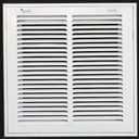 14" X 16" Steel Return Air Filter Grille for 1" Filter - Removable Face/ Door - HVAC Duct Cover - Flat Stamped Face -White [Outer Dimensions: 15.75w X 17.75h]