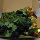 36 Pcs Silk Black Gold Rose Bouquet Bridal Artificial Flowers,Fake Rose Long Stem Realistic Flowers Bulk for Wedding Bouquet Ball Arrangement Centerpiece Party Decor