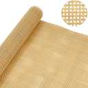 Plastic Rattan Square Webbing Roll, 24 in x 6.6 Ft, Faux Cane Webbing for DIY Home Decor Projects, Pre-Woven Open Mesh for Furniture, Bed, Cabinet, Wardrobe, Room Divider, Light Shade