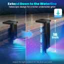 Solar Pool Lights Only for Inground Pools with Remote, 56 LEDs Brighter 3-Sided 180 Underwater Glow, 10 Colors 4 Modes, 3 Brightness Levels, IP68 Waterproof1 Pack