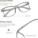 Vintage Square Progressive Multifocal Presbyopic Glasses, Photochromic Gray Sunglasses for Men Women Readers (Clear Gray,+0.50 Magnification)