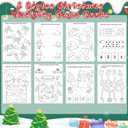 2 x CCINEE 32 Pcs Christmas Mini Activity Books for Kids,Christmas Holiday Fun Challenging Activities Games Coloring Books for Xmas Party Gifts Trick or Treat Bag Stuffers