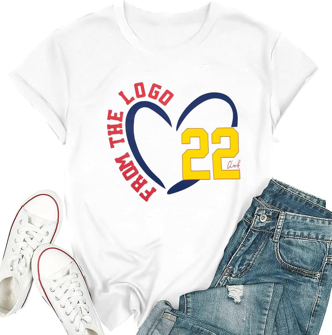 Women Basketball Shirt The Logo 22 Basketball Player Tee Basketball Mom Shirts Basketball Lover Gifts Tops (L)