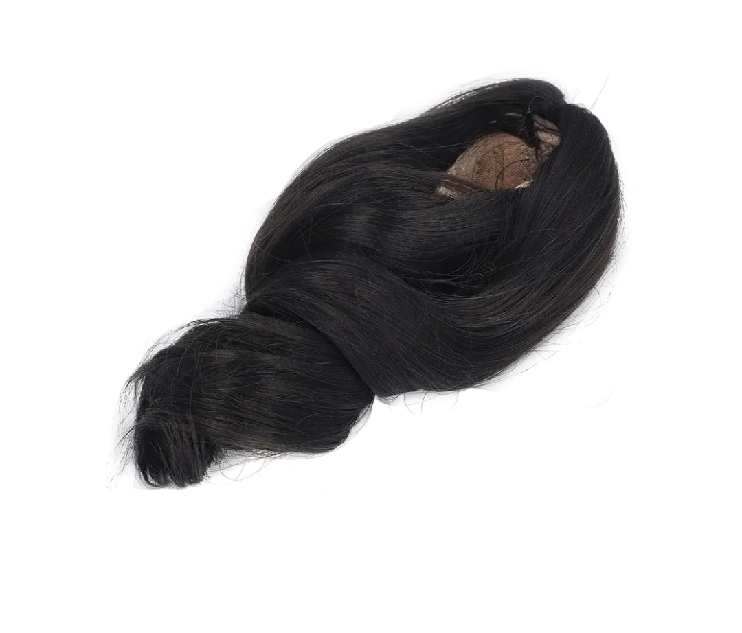 Soft Silk Doll H Wig /6 5.5-17.5cm Head Circumference y H - Decoration Doll Wig for Dolls, Soft and Silky L - Ideal for Doll Ecoration (Black)