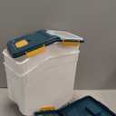 Large Flour Storage Container Bin 50lb, 2Pack Airtight Rice Storage Containers with Wheels Seal Locking Lid, BPA Free with Measuring Cup&Scoop for Flour, Rice, Grain(Blue)