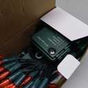 WATERGLIDE 2 Pack 50 LED Outdoor Christmas Lights, 16FT Battery Operated Mini String Lights with 8 Modes & Timer, Xmas Tree Lights Waterproof for Patio Garden Party Wedding Holiday Decor, Red & Green