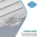 BlindsAvenue Cellular Honeycomb Cordless Polyester Shade, 9/16" Single Cell, Light Filtering, White, Size: 30" W x 72" H