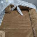 EHEYCIGA Orthopedic Dog Beds for Large Dogs, Waterproof Memory Foam Large Pet Bed with Sides, Non-Slip Bottom and Egg-Crate Foam Dog Couch Bed with Washable Removable Cover, Camel (35.0"L x 22.0"W x 6.5"Th)