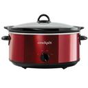 6-Quart Manual Slow Cooker, Red Stainless Steel, Enjoy Healthy, Delicious Meals Without Cleaning Up More Than One Pot