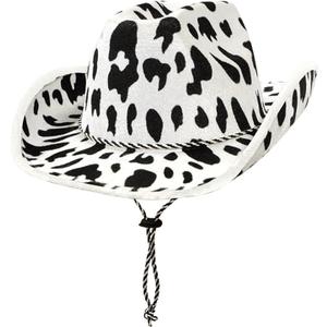 Beistle Cow Print Cowboy Hat One Size Fits Most Animal Print Hats