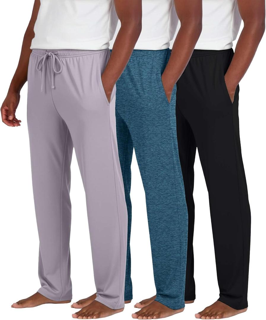 3 Pack Men's Pajama Pants Lounge Sleepwear PJ Comfy Bottoms with Pockets