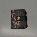 Mushroom Moon Night Small Rfid Women Wallet Bifold Zipper Coin Pocket PU Leather Compact Cash Credit Card Holder Travel Wallet for Female Ladies Teen Girls 1 ID Window 10 Card Slots