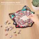 Cat Shaped Wooden Jigsaw Puzzle, 135 Piece Unique Cat Wood Puzzle, Morandi Color Puzzle Home Decor for Adults&Teens, Relaxation Puzzle Gift for Cat Lovers