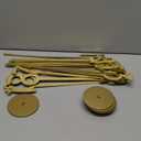 20 Pcs Table Numbers Wedding Table Numbers Wood for Reception Stands Seat with Holder Base for Wedding Party Event Catering, 1-20 (Gold)