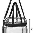Oraben Clear Tote Bag Clear Bag Stadium Approved 12x6x12 Stadium Bag for Work, Sports Games, Gym