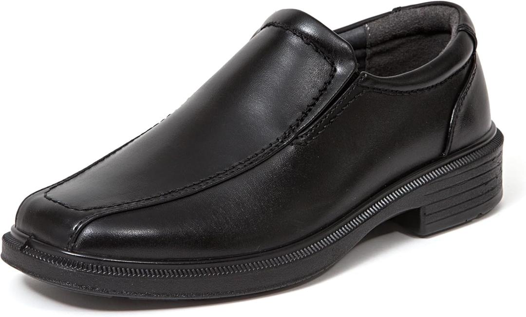 Deer Stags Boys' Greenpoint Jr Slip On Youth Dress Shoes Loafers for Church, Formal, School Uniform / Black / 1 Little Kid / Medium (6 Big Kid)