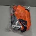 BRKURLEG Small Dog Winter Coat with Harness Built in, Orange Winter Dogs Jackets, Fullbody Dog Coat, Dogs Snowsuits Reflective Windproof Cold Weather Coats, Pet Warm Fleece Coats, M