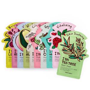 TONYMOLY Im Real Sheet Mask Set Korean Face Mask Variety Pack for Hydrating, Soothing & Nourishing Skin, K-Beauty Skincare Self-Care & Easter Gift Set for Women