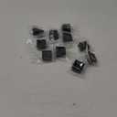 10-Pack Satin Black Iron Baluster Shoes - Flat Shoes with Screws for 1/2" Balusters for Staircase Interior Spindle Railing