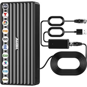 TV Antenna for HD Smart TV Indoor,1000+ Miles Range Digital Outdoor TV Antenna for Free Local Channels, Supports 8K/4K/1080P,33ft Coax Cable (Classic)