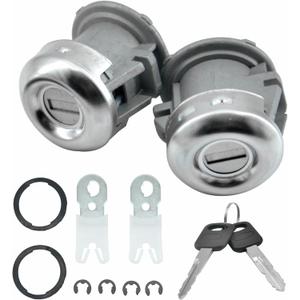 Door Lock Cylinder with Keys Set Compatible with 1997-2016 Ford F150 F250 F350 Super Duty Replace 7C3Z1521990A 7C3Z-1521990-A