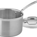 Cuisinart 4-Quart Skillet, Stainless Steel Cookware Multiclad Pro Triple Ply Saucepan w/Cover, MCP194-20N