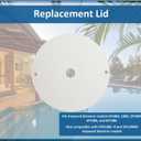 JSP Manufacturing 8.5"" Round Skimmer Deck Lid Cover Replacement for Hayward Swimming Pool SPX1084 (1, White), PP-LID-SPX1084