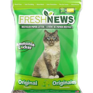 Fresh News Recycled Paper, Original Pellet Cat Litter, 25 Pound (25 Pounds)