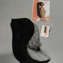 SEIKEA Clip in Ponytail Extension Wrap Around Straight Hair for Women (12", Black)