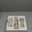 Fovths Easter Bunny Decorations Set of 3, Vintage Resin Bunny Figurines Decor, Rustic Off-White Rabbit Statue, Farmhouse Spring Table Centerpiece for Easter, Mantel, Home Dcor