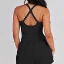 Caracilia Women's Workout Athletic Romper Summer Sets Short Jumpsuits Onesie Running Outfits Exercise Gym 2026 Trendy Clothes (Black, M)