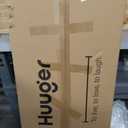 Huuger 48 Inch Office & Gaming Desk with Storage, Modern Simple Design, Large Legroom, Black Metal Frame