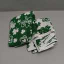 Breling 2 Pcs St. Patrick's Day Hand Towels Green White Shamrock Bathroom Towels 100% Cotton Highly Absorbent Soft Kitchen Dish Irish Gift for Spring St. Patrick Holiday Decorative, 13 x 29 Inch