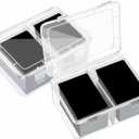 Vicenpal 300 Card Storage Box Compatible with Mtg TCG Clear Plastic Trading Card Storage Box with Removable Divider Hard Trading Deck Case for Baseball Football Game Organizer Collector(2 Pcs)