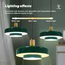 Green 2-Tier Pendant Light Fixture, 13.77" Mid Century Modern Adjustable Hanging Ceiling Lamp, Retro Farmhouse Pendant Lighting for Kitchen Island Dining Room Bedroom