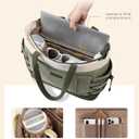 LOVEVOOK Tote Bag for Women, Puffer Tote Bag with Large Cup Holder, Lightweight Shoulder Bag Handbag for Travel, Work, Gym