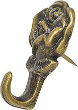 The Hillman Group 122292 Rose Push Pin Hanger, Antique Brass,3 pcs,  Pack Of 2
