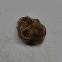 Claw Clip Messy Bun Hair Piece 100% Real Human Hair Buns Curly Chignon Hair Bun Extensions Wavy Tousled Updo Hair Buns Claw Clip Ponytail Hairpieces for Women(Dark Brown with Light Golden Brown) (40g)