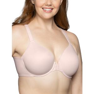 Vanity Fair Women's Full Figure Front Closure Bra, Beauty Back Smoothing, Lightly Lined Cups up to DDD (40D, Quartz)