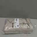 Chyhomenyc 2 Panels Kitchen Curtains 36 Inch Length, Faux Linen Textured Small Cafe Curtains, Light Filtering Short Window Curtains for Bathroom Basement, Each 30x36 inch, Moon Beige