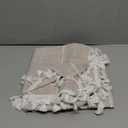 Square Lattice Small Tablecloth Cotton Linen Light Brown Dust-Proof Washable Boho Embroidery Table Cover Rustic Table Cloth for Coffee Party Kitchen Dining Tabletop Decoration 36 x 36 Inch