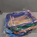 9 Packs Toy Storage Bags with Labels, Large PVC Reusable Board Game Storage Containers Clear Zipper Pouches Waterproof Travel Organizer Bags for Building Blocks, Puzzle, Kids Books, Stationery, Makeup