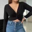 Longsleeve Top , Size S, Black