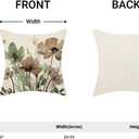 Spring Floral Pillow Covers 20x20 Inches Set of 2 Sage Green Brown Floral Throw Pillow Cover Outdoor Rustic Summer Flower Decor Pillowcase Farmhouse Decorative Cushion Cover for Home Sofa