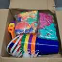 120 Pcs Kids Summer Beach Party Favors Sets- Includes 24 Inflatable Beach Balls Bulk, 18 Sand Bucket and 18 Shovels Set, 24 Neon Sunglasses Bulk, 18 Water Guns,18 Water Balls, Pool Party Gift Supplies